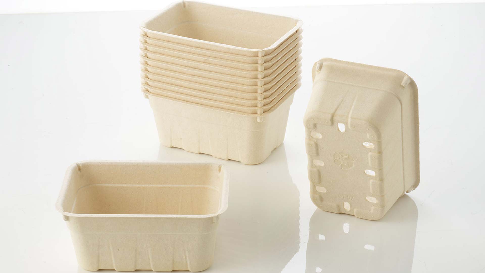 Papierpulp-bakjes